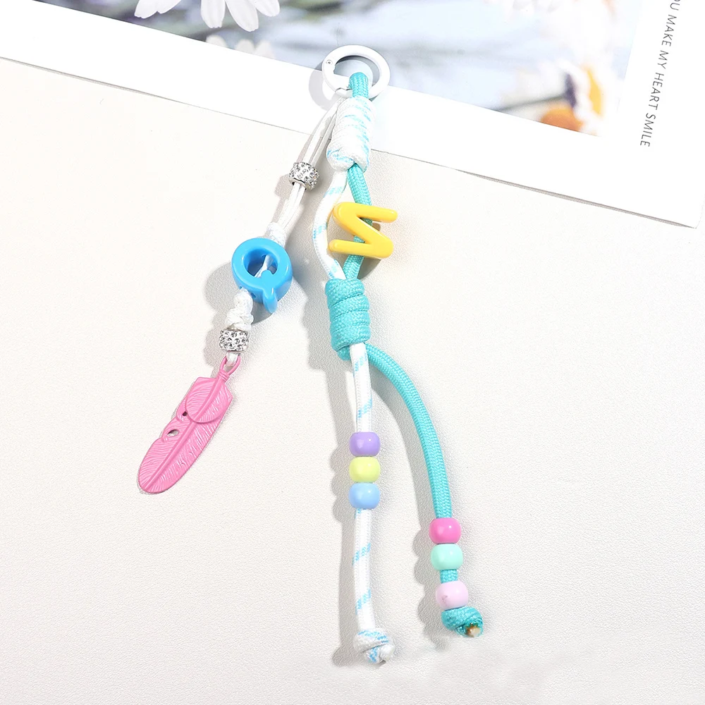 

Красочная бусина, завязанная тканая подвесная веревка, подвеска для мобильного телефона, подвесная веревка, сумка для мобильного телефона, аксессуары для ключей, аксессуары «сделай сам»