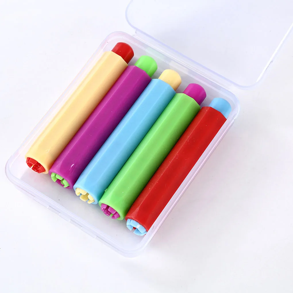 5 Pieces Chalk Holder Extender Stable Small Size School Supplies Classroom Blackboard Chalks Clip Fixing Tool Extender Accessory