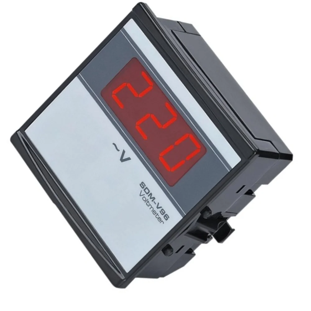 For SDM For V96 Digital AC Voltmeter 0-500V Range Panel Mount Voltage Indicator IP41 Rated 5 5 5cm Plastic  For
