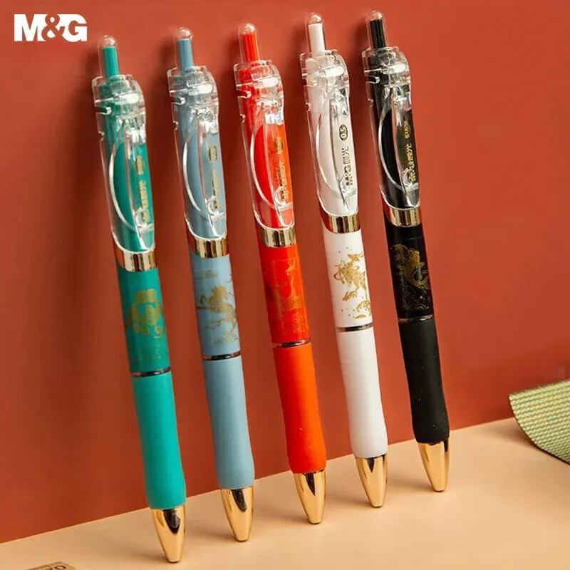 

M & G канцелярские принадлежности черный 0,5 мм Студенческая гелевая ручка, нажмите пули Подпись Золотой список Название серии K35 высокое значение 5 шт/коробка