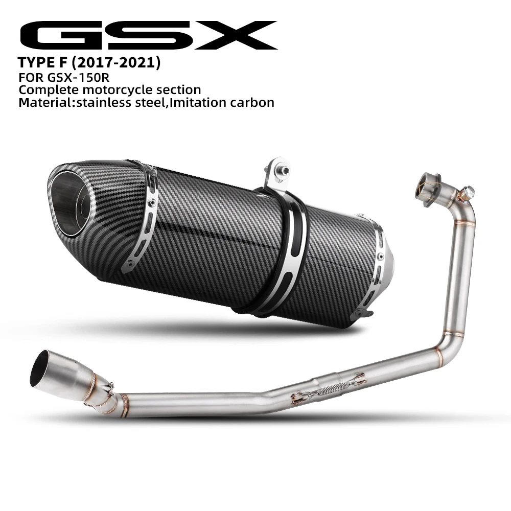 

Motorcycle Full System Exhaust For GSXR150 GSXS150 GSXS125 GSXR125 2017-2024 Modify Front Pipe R77 Muffler with DB Killer
