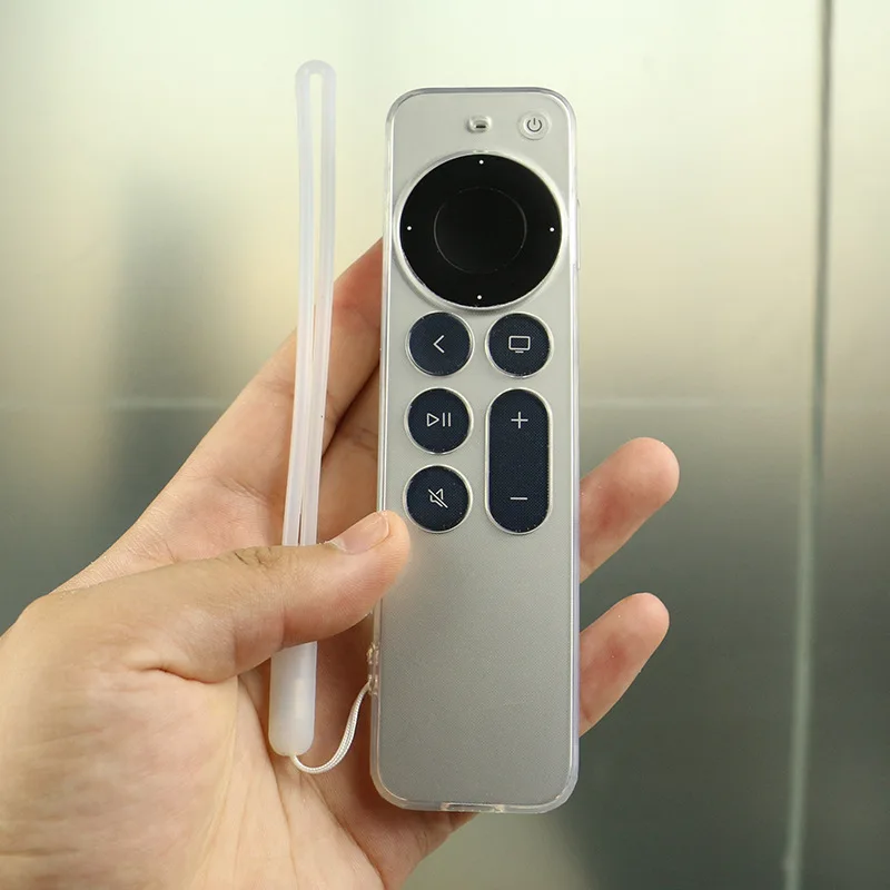 3DNew case For Apple TV Siri Remote(3rd Gen)2022 Transparent Remote Control Cover with lanyard For Apple TV Siri Remote(2nd Gen)