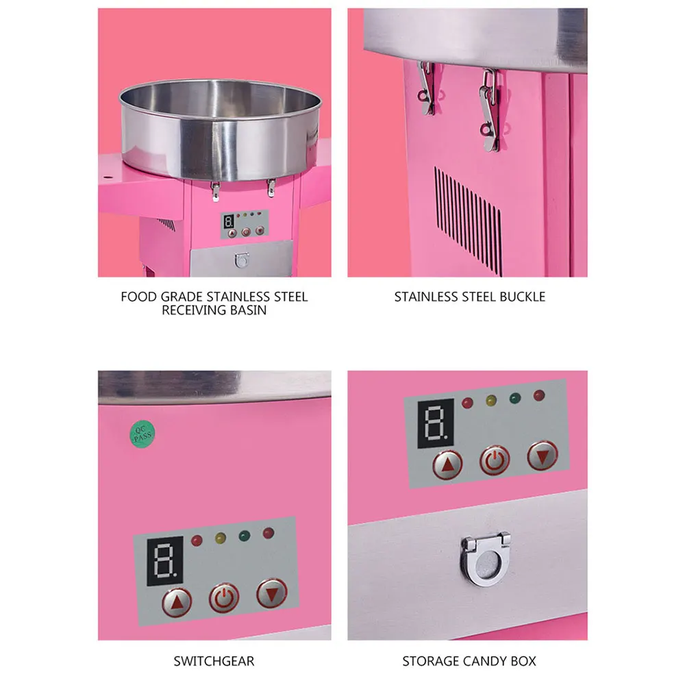Commercial Cotton Candy Machine Marshmallow Fancy Candy Machine Fully Automatic Children Gift DIY Cotton Candy Machine