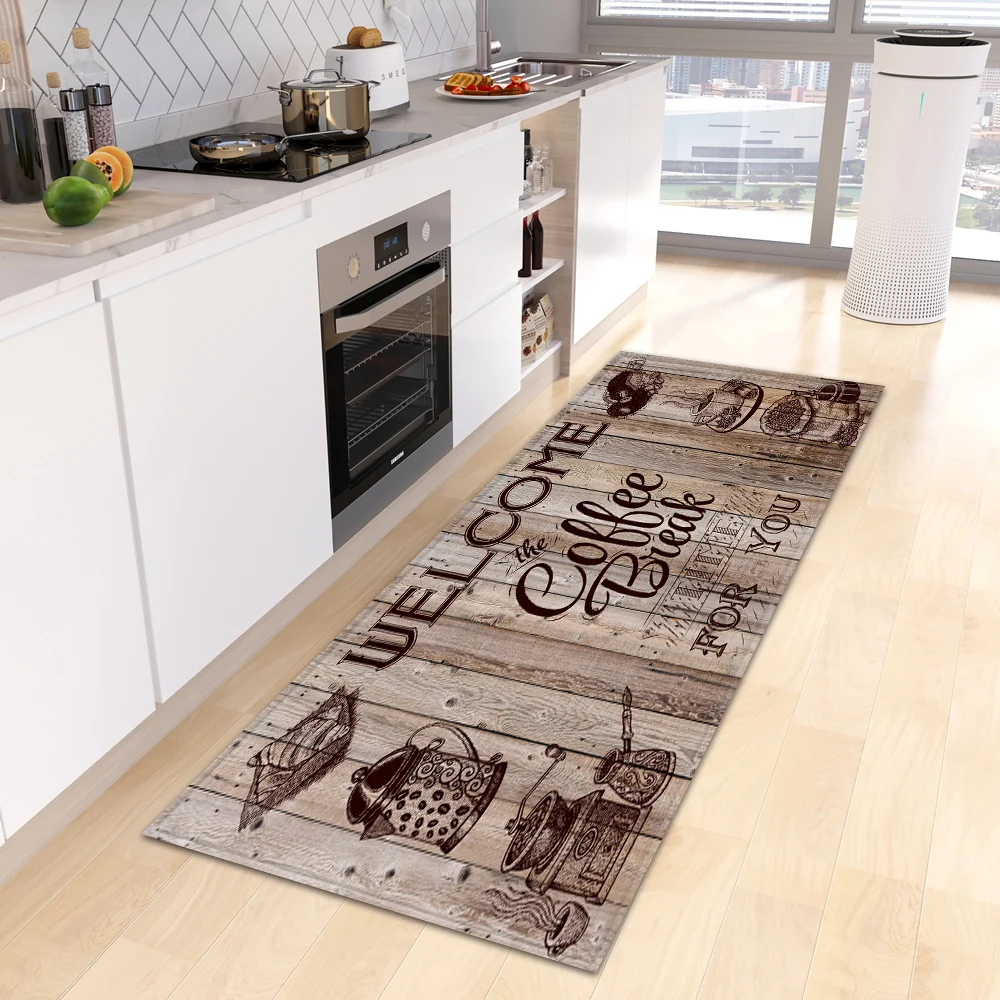 Kitchen Mat Living Room Home Entrance Doormat Bedroom Floor Door Decor Rugs Hallway Bathroom Balcony Anti-Slip Long Foot Carpet