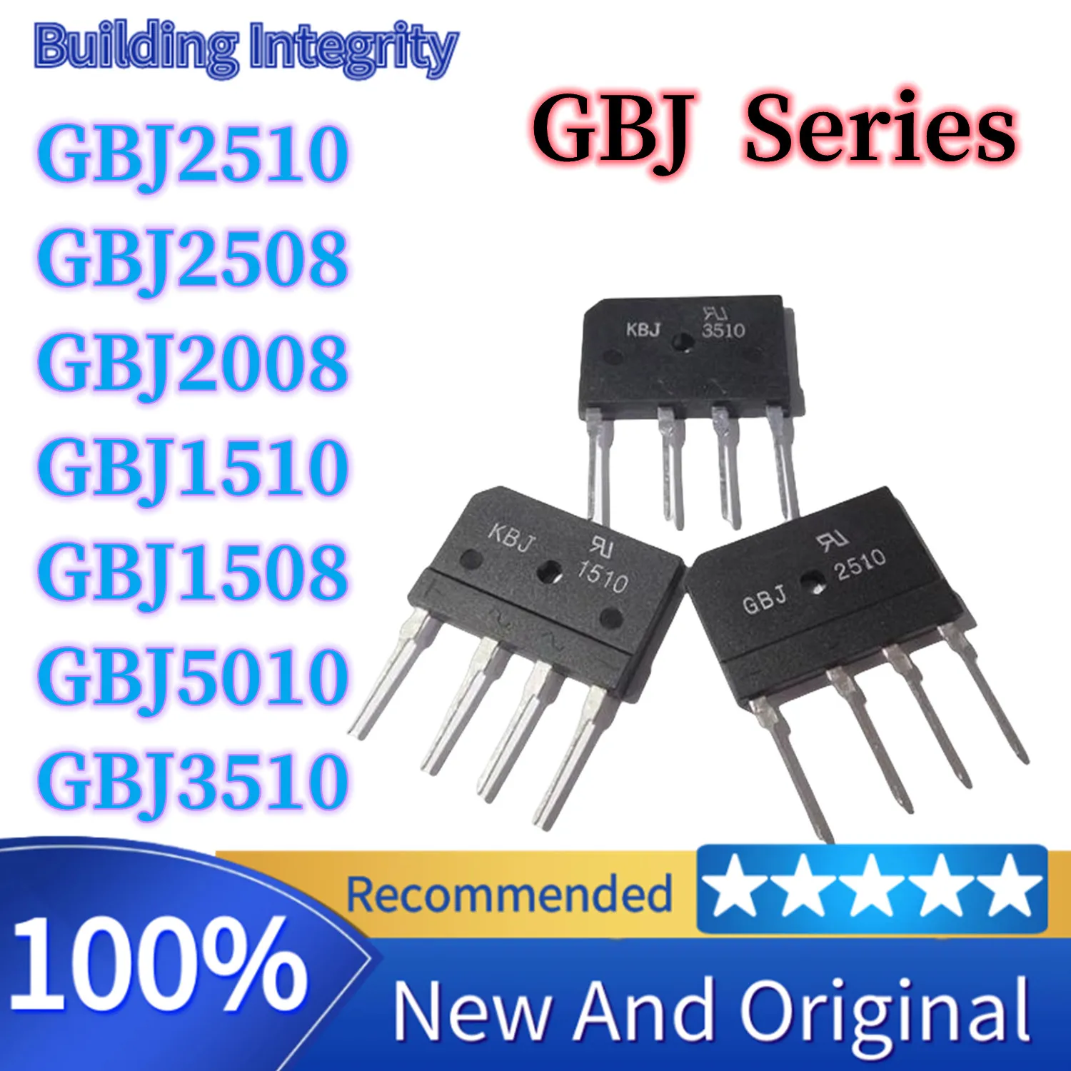 GBJ1508 GBJ1510 GBJ2008 GBJ2508 GBJ2510 GBJ3510 GBJ5010 Brand new original authentic bridge rectifier