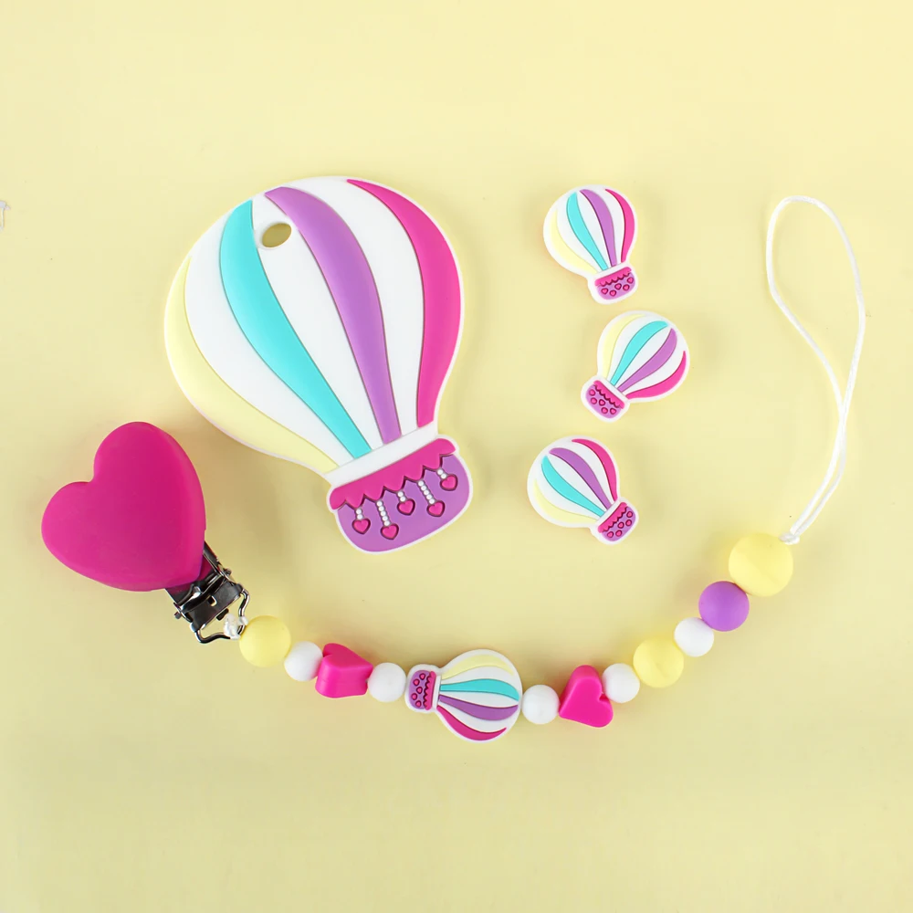 5/10 Stuks Cartoon Heteluchtballon Stijl Siliconen Kralen Diy Sieraden Maken Ketting Armbanden Accessoires Voor Maken Sleutelhanger En Pen