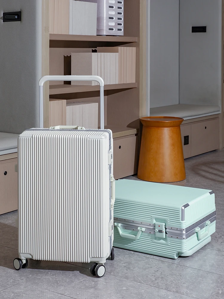 Update Koffer Brede Trolley Aluminium Frame Bagage Grote Capaciteit Universele Wiel Wachtwoord Box Verdikte Duurzame PC 20-26 inch