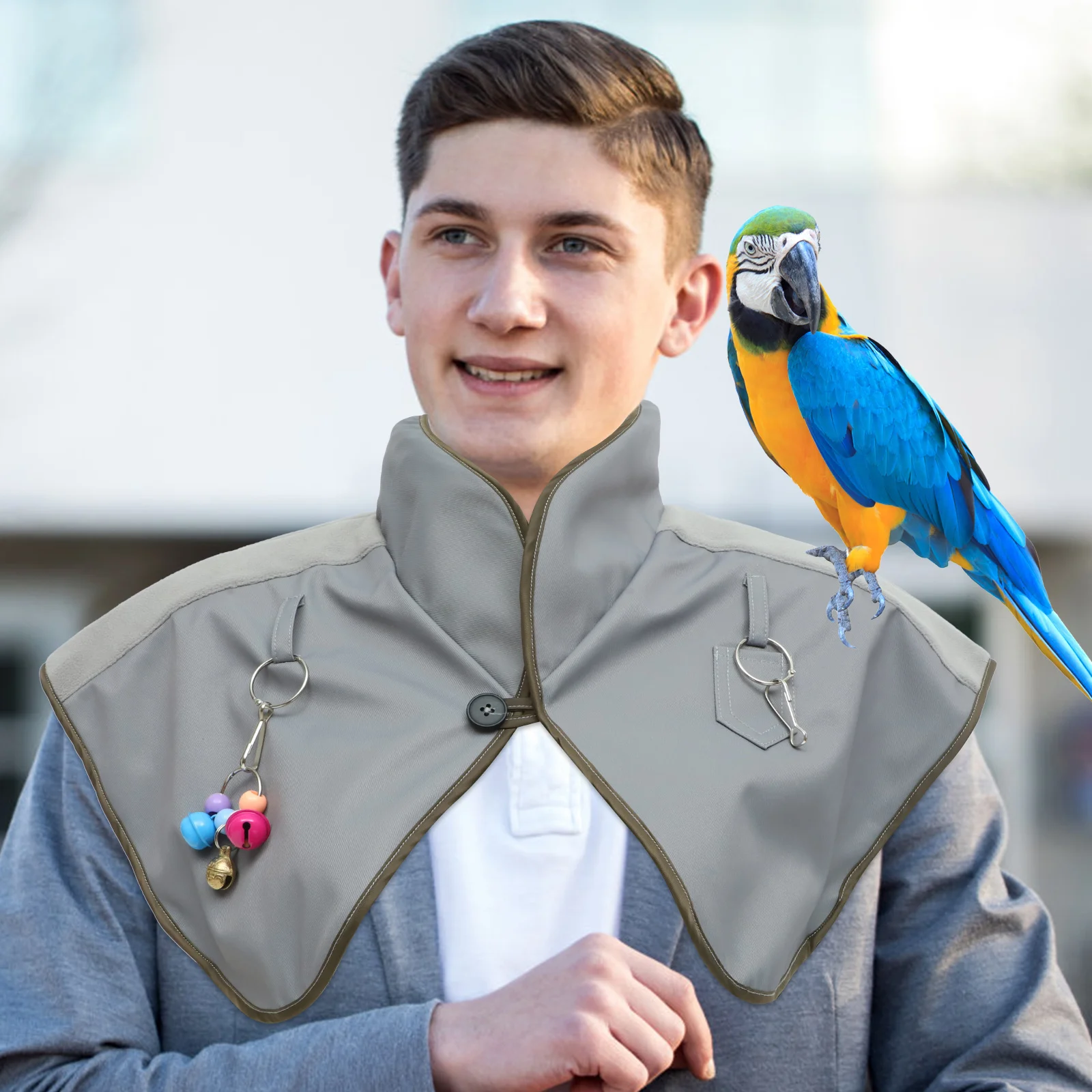 

Waterproof Bird Shoulder Protector Reusable Thickened Cotton Linen Parrot Training Pad Anti-Scratch Shawl for Cockatiels