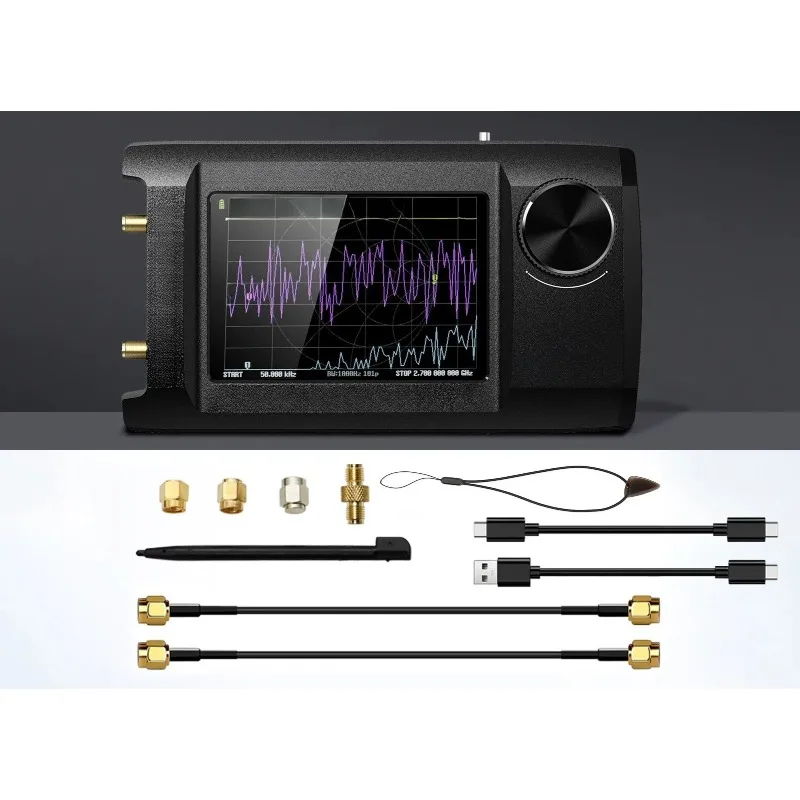 for New 4inch IPS LCD SA5 Multi Function Handheld Spectrum Analyzer 100k 5.3GHz Signal Generator