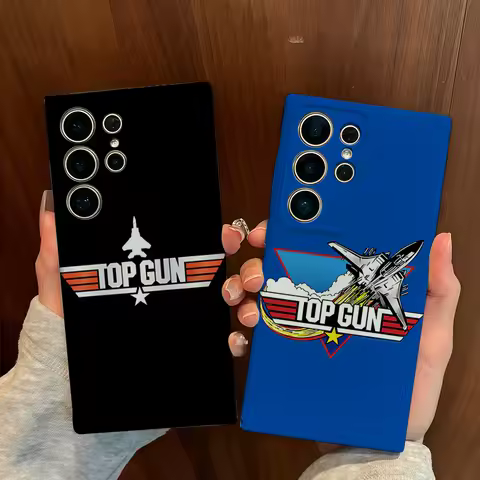 Top G-Gun Maverick Phone Case For Samsung S25 Shell GalaxyS24Ultra 23plus S22 21 A56 36 Glossy Film Hard PC Cover
