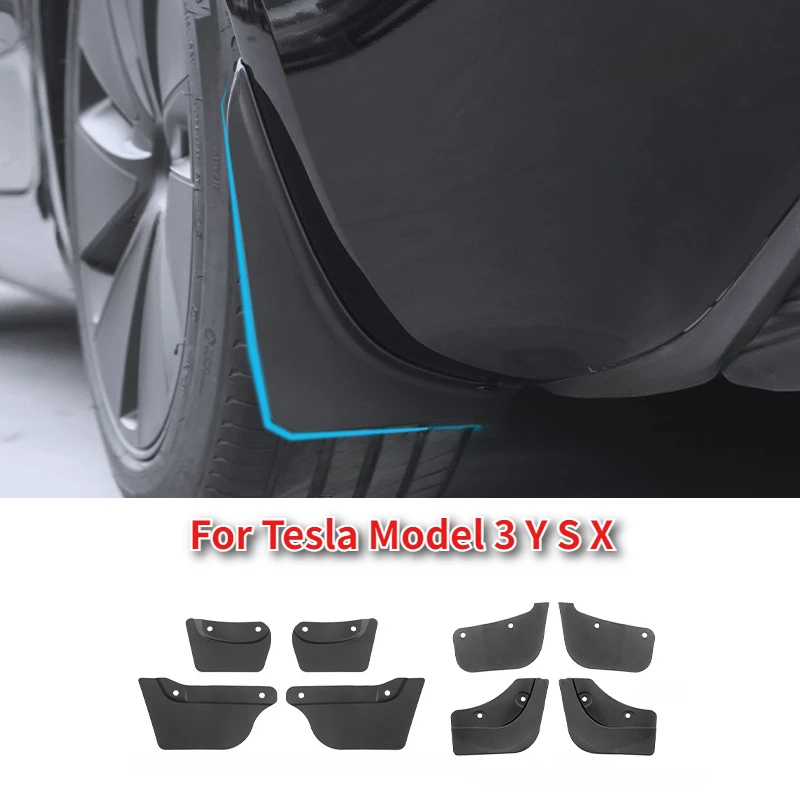 

Скрытый брызговик для Tesla Model 3/Y/S/X/3 Highland Fender Скрытые передние и задние крылья Брызговик Автомобильные аксессуары