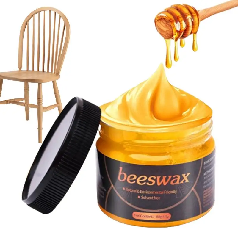 Beeswax Furniture Wax Natural Beeswax Furniture Polish Paste Wax for Wood Furniture Long-Lasting Furniture Refinishing Paste