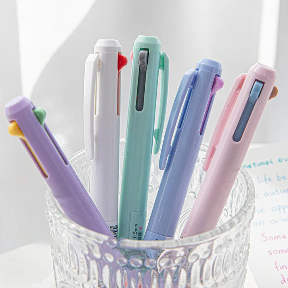 

5pcs Three Pen UV Light Marker for School Neon Highlighters Kawaii Ballpoint Plastic Ink Multicolor Fun Mini