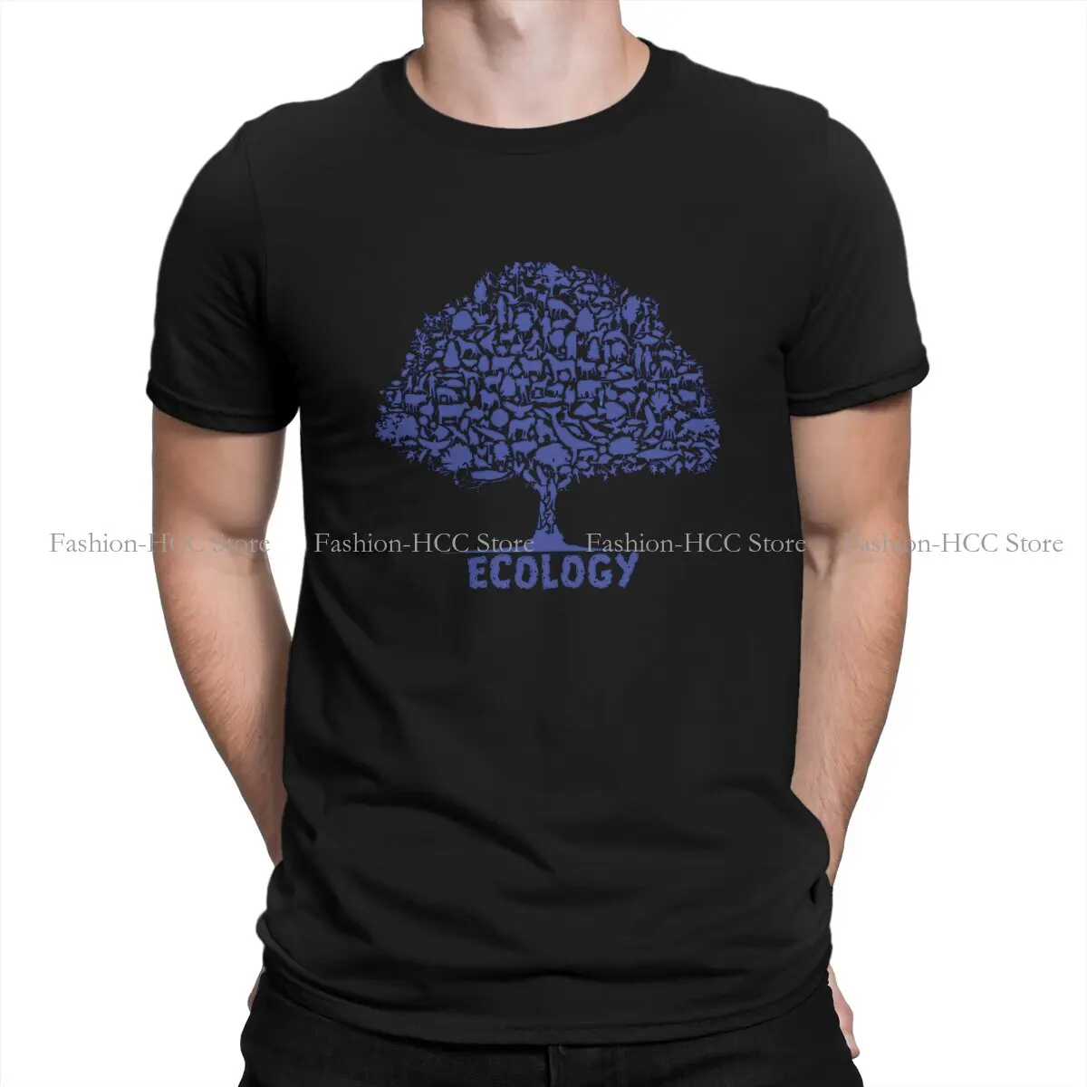 Biodiversity Tree Ecology Hipster Polyester TShirts Environmental Protection and Technology Male Style Streetwear T Shirt O Neck