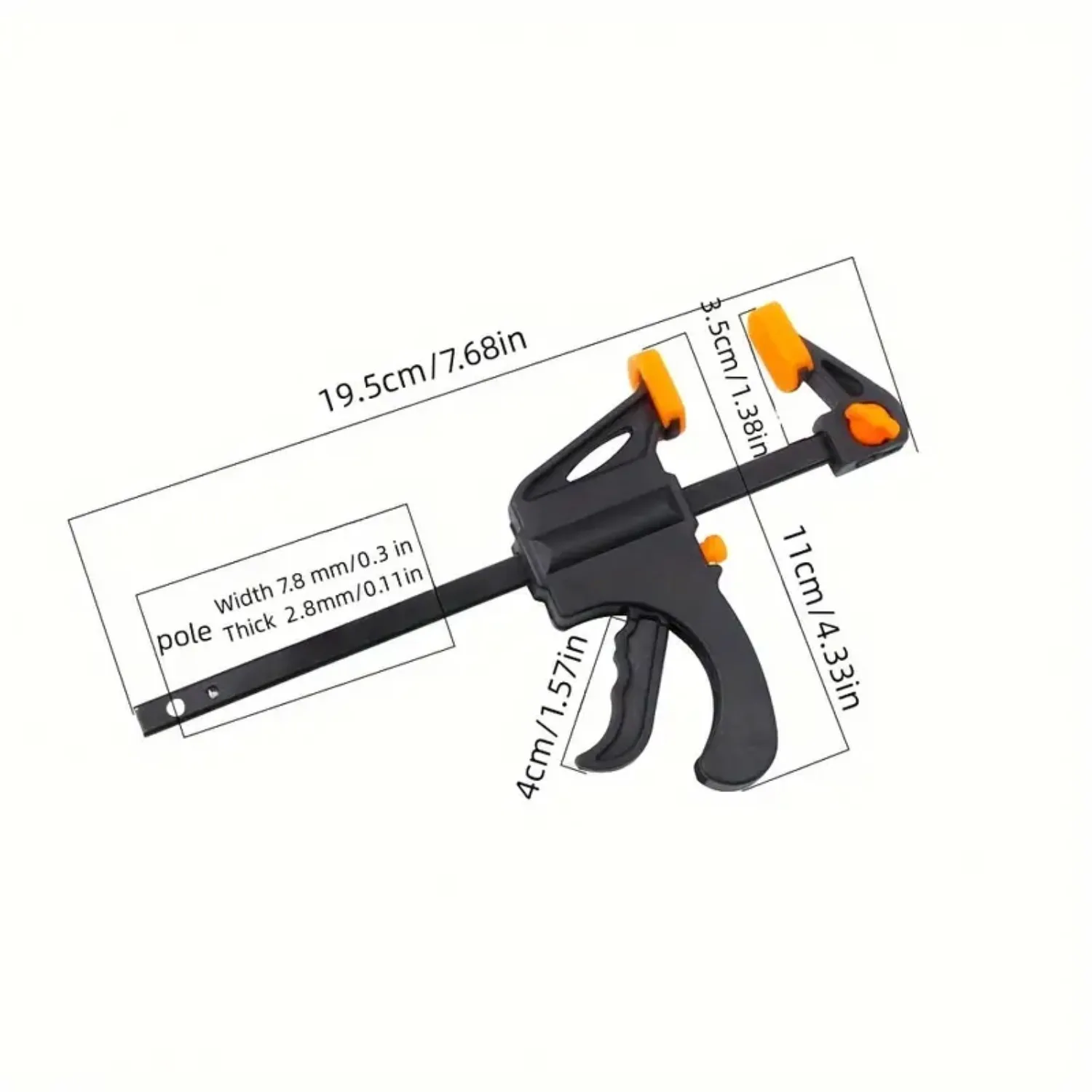 1pc Quick Release Bar Clamp Woodworking F Type Pistol Grip Clamp Fast Hand Spreader Clamp for Carpenter DIY Gluing Fixing