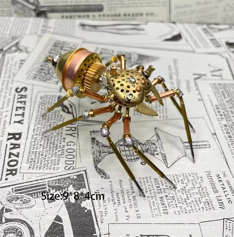 حشرة ميكانيكية ستيمبونك ، نموذج حشرات جيب كبير ، معدن يدوي الصنع ، حرف إبداعية ، هدية شخصية #4