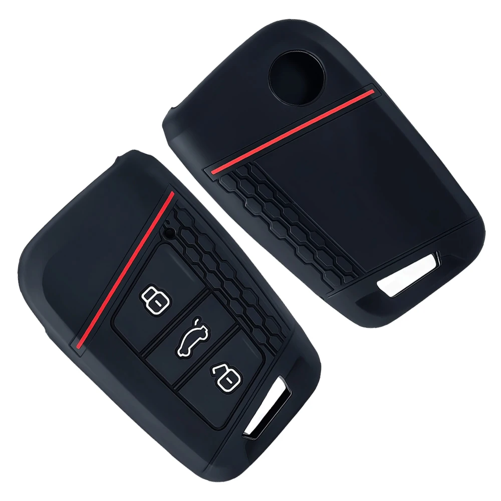 

Silicone Car Remote Key Case Cover Holder Shell Fob for Volkswagen VW Magotan Passat B8 Golf for Skoda Superb A7 Accessories