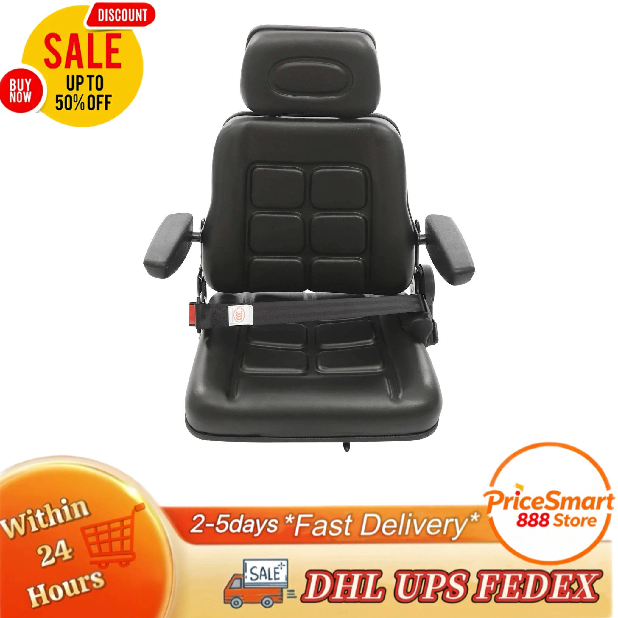 

Universal Rust-proof Adjustable Tractor Seat, PVC Tractor Seat,Ergonomic and Comfortable,Flexible,220Lbs Strong Load Capacity