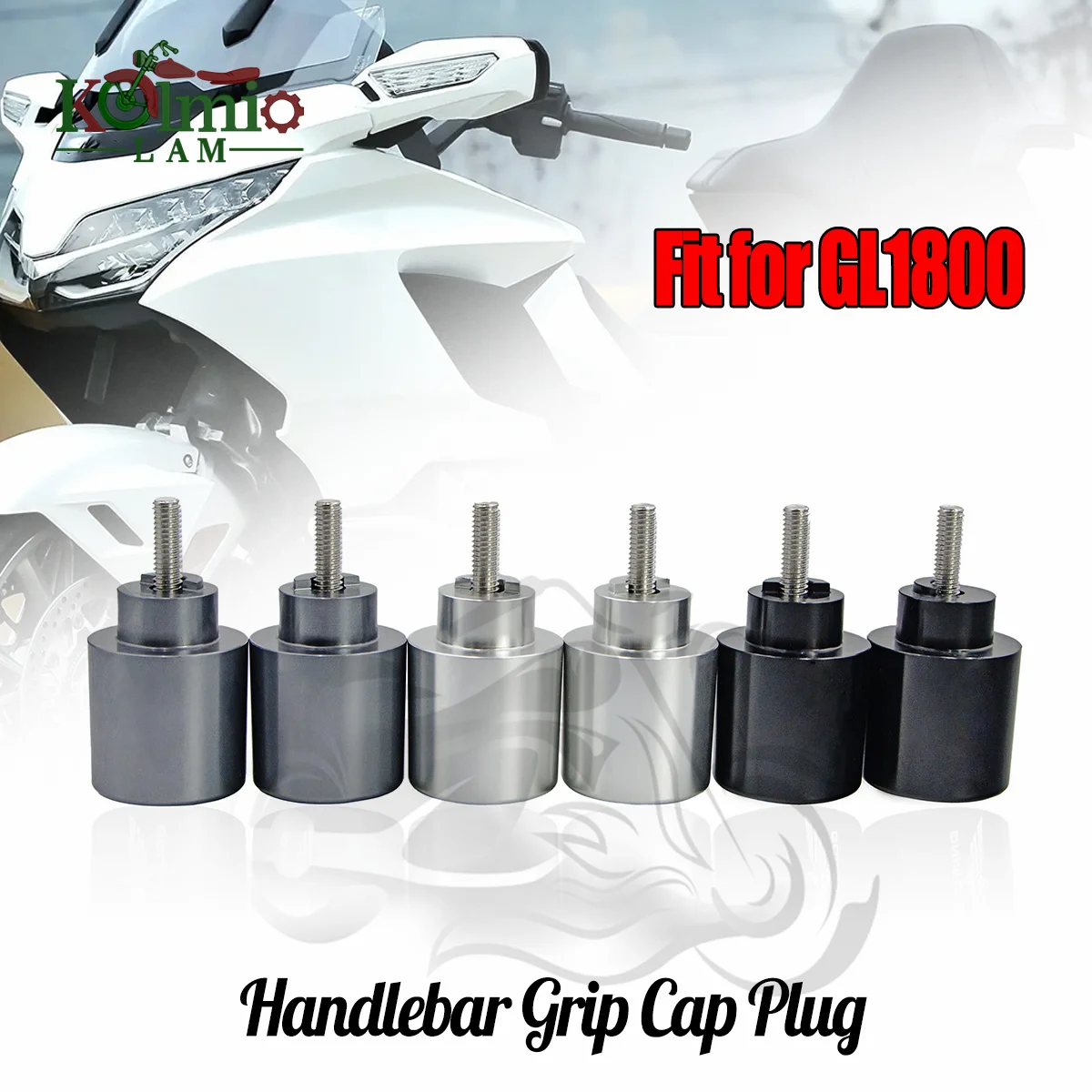 

Motorcycle Handle Bar End Handlebar Grips Cap Plug Fit for 2001 - 2022 Honda GL1800 Goldwing GL 1800 F6B Gold wing 2021 2017