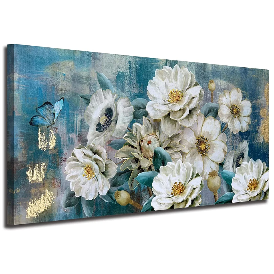 Large White Flowers Diamond Mosaic Collection 2023 Full Diamond Embroidery Painting Rhinestone Pictures Crystal Creative gift