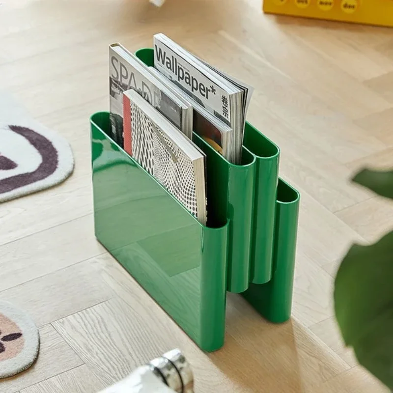 Medieval Magazine Rack ABS Bookshelf Landing Newspaper Book Shelf Home Decoration Accessories Space Saving Furniture