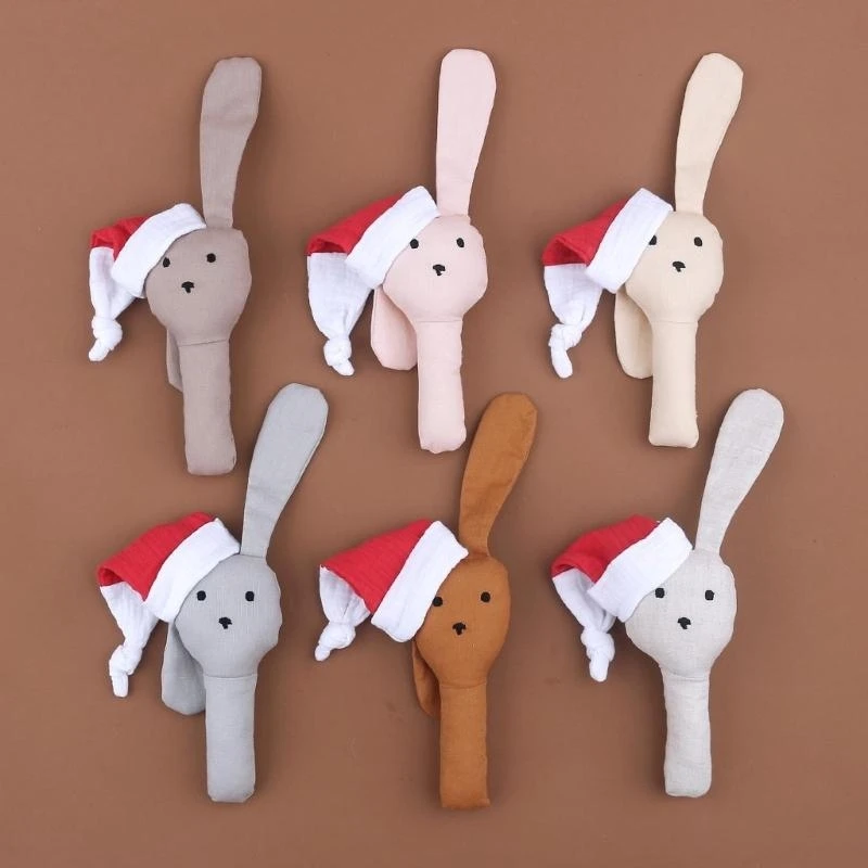 Chocalho pelúcia para recém-nascidos, brinquedo educacional infantil para bebês, sino mão móvel, 15ub