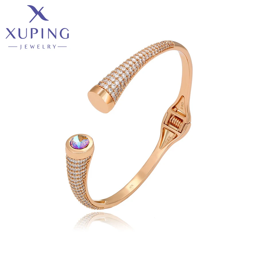 

Xuping Jewelry Fashion New Arrival Charm Crystal Bangle of Gold Color for Woman Gift X000680627