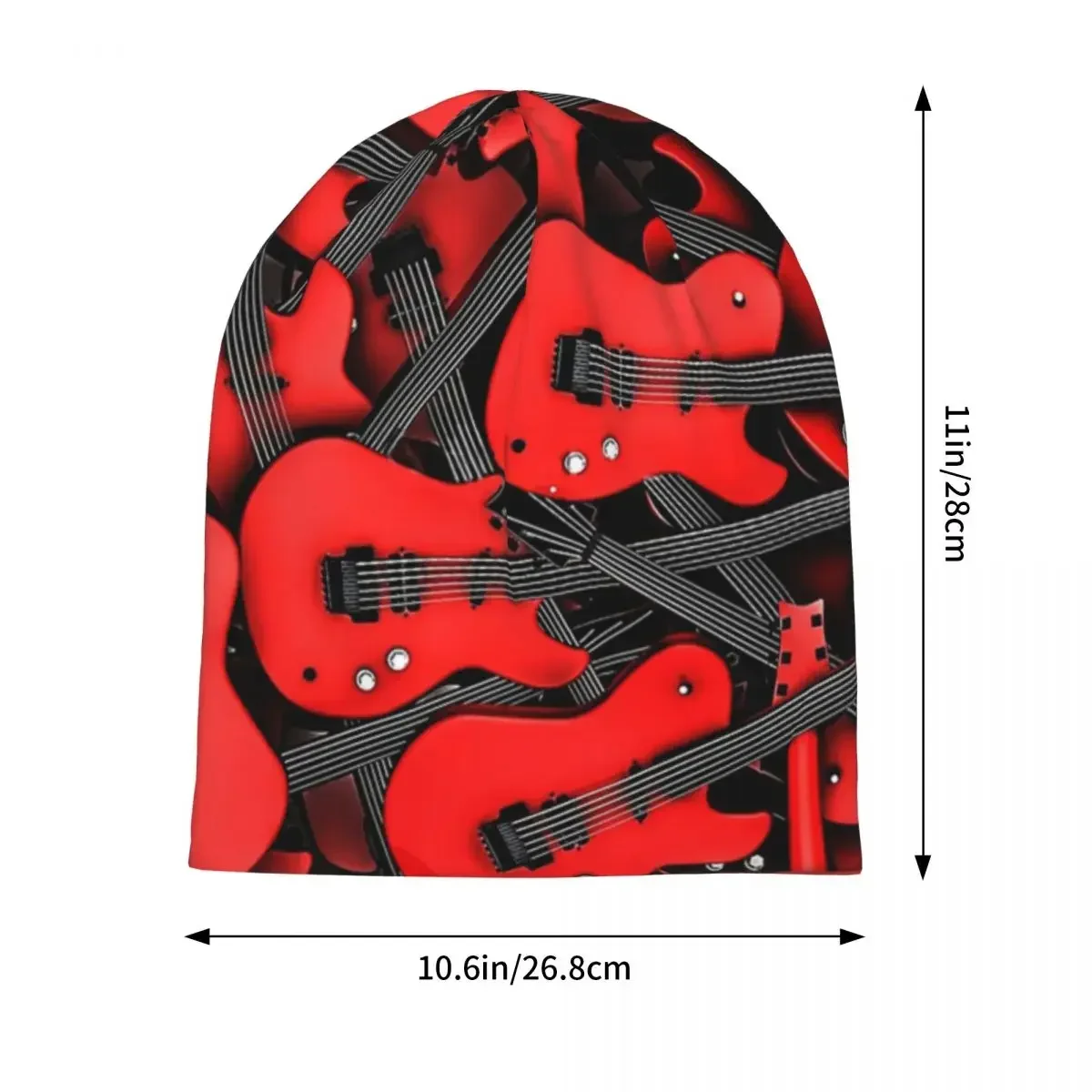 فقط القيثارات بونيه القبعات الهيب هوب تزلج Skullies قبعة صغيرة الغيتار الحفل الموسيقى الموسيقية الرجال النساء محبوك قبعة دافئة ذات الاستخدام المزدوج قبعة #3