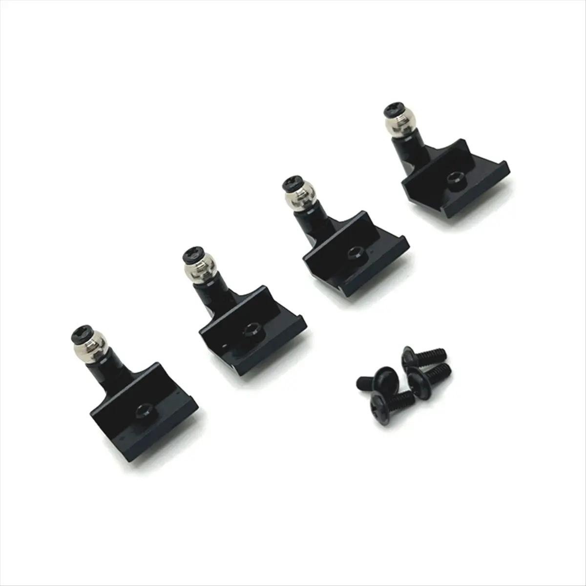 A71Z RC Car Upgrade Front Rear Suspension Brackets Kit for 1/16 C64 RC Car Upgrade Parts Black