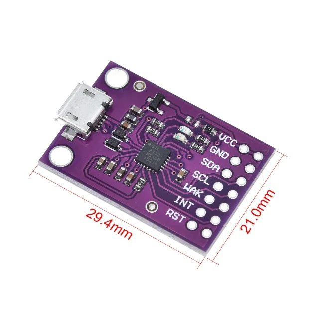 CP2112 TPYC-C Placa de depuración de interfaz MICRO USB Módulo de comunicación USB a I2C