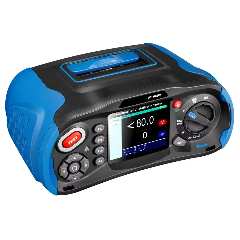 

--For DT-6650 Multifunction Installation Tester WithLow OHM ,Continuity ,LOOP Resistance,RCD Testing Resistance Tester
