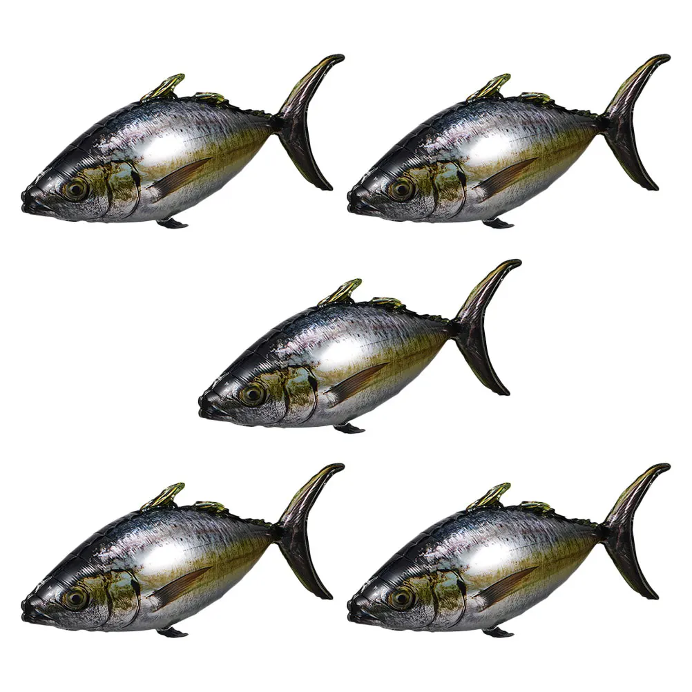 

5pcs Tuna Balloons Lightweight Portable Material Ocean Birthday Decorations Fish Balloons Party Supplies Sea Animal