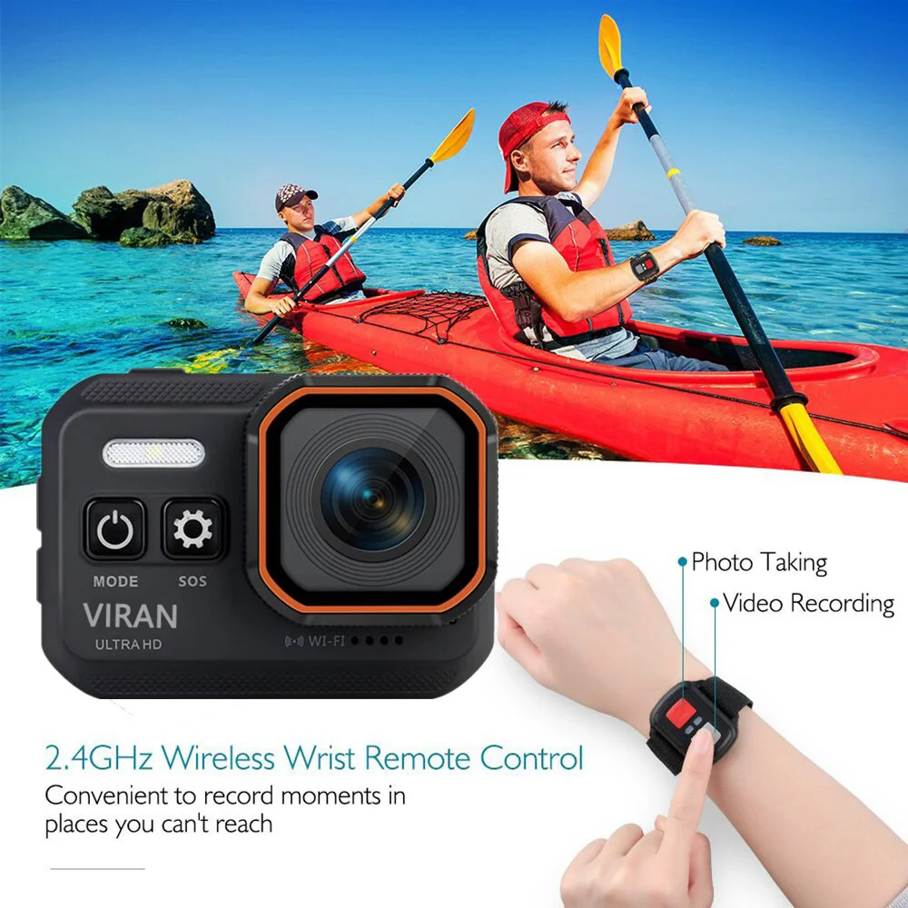 

Action Camera 4K HD With Remote Control Waterproof Sport Camera Screen Drive Recorder 4K Sports Camera Helmet Action Cam Hero 8