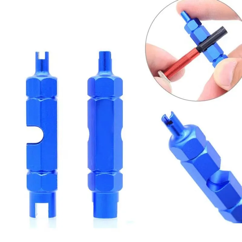 TOOPRE MTB Road Bicycle Multifunctional Valve Tool Aluminum Alloy Schrader/Presta AV/FV Nozzles Tube Core Wrench Removal Tools