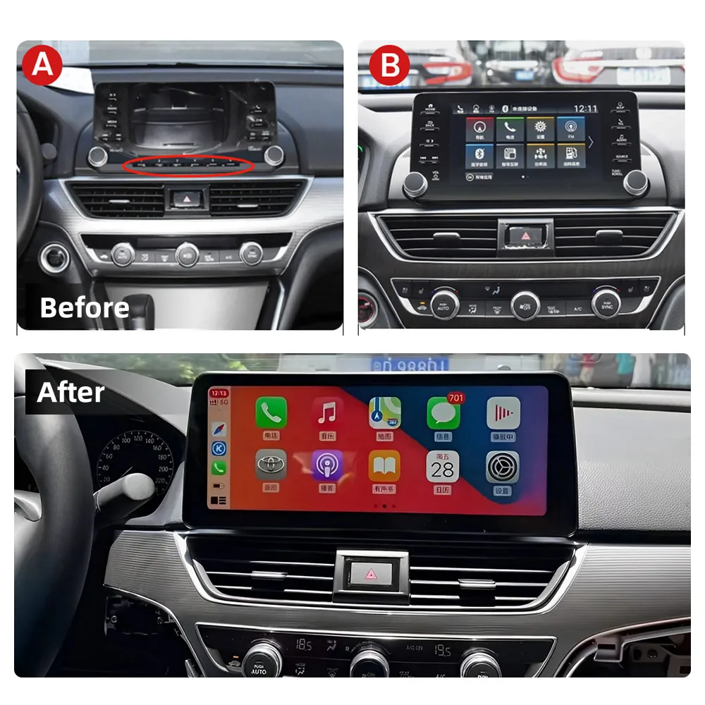 12.3 Inch Android player For Honda Accord X 10th Inspire 2018-2020 Car Radio Multimedia Video Navigaion GPS DVD Stereo Head Unit