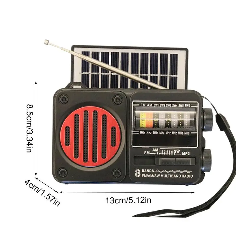 Радио оповещения о погоде, радио на солнечной энергии, USB и солнечная зарядка, светодиодный фонарик для штормового отключения, укрытия, дома, кемпинга, пешего туризма
