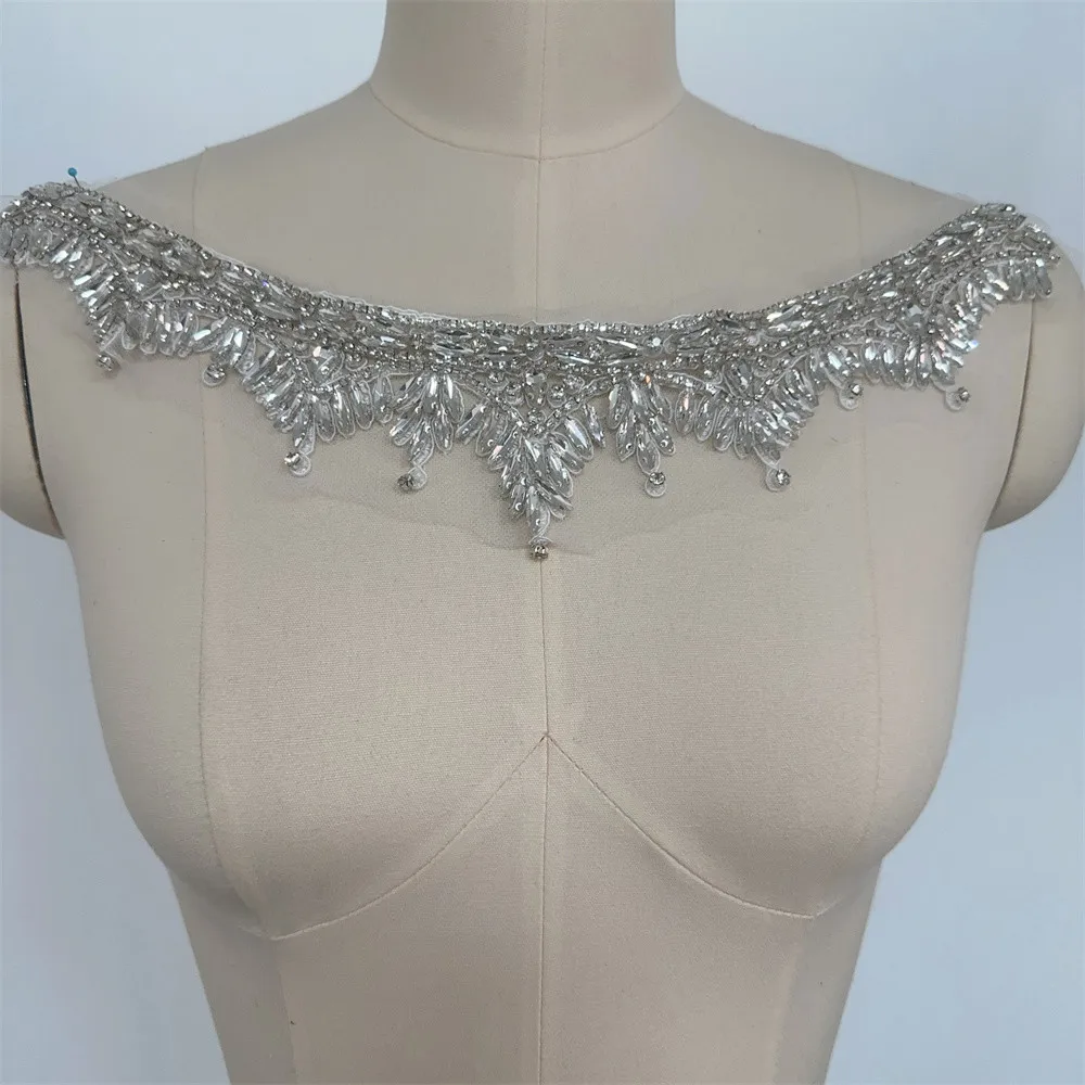 Neue Handgefertigte Strass-Applikationen für Hochzeitskleider DIY