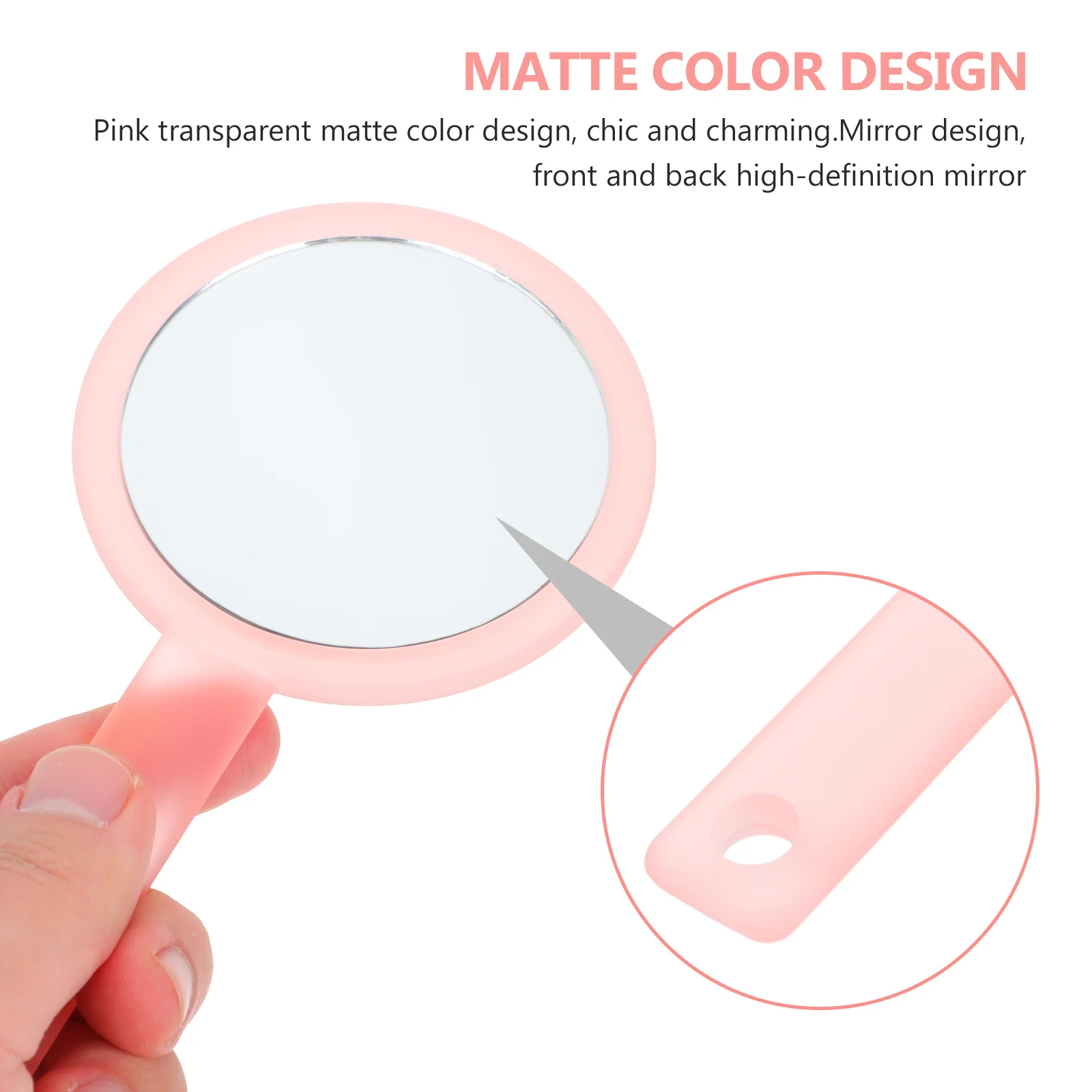 Eenvoudige handspiegel Duurzaam ABS-materiaal Helder glad oppervlak Perfect voor gebruik binnen en buiten Schoonheid Handspiegel