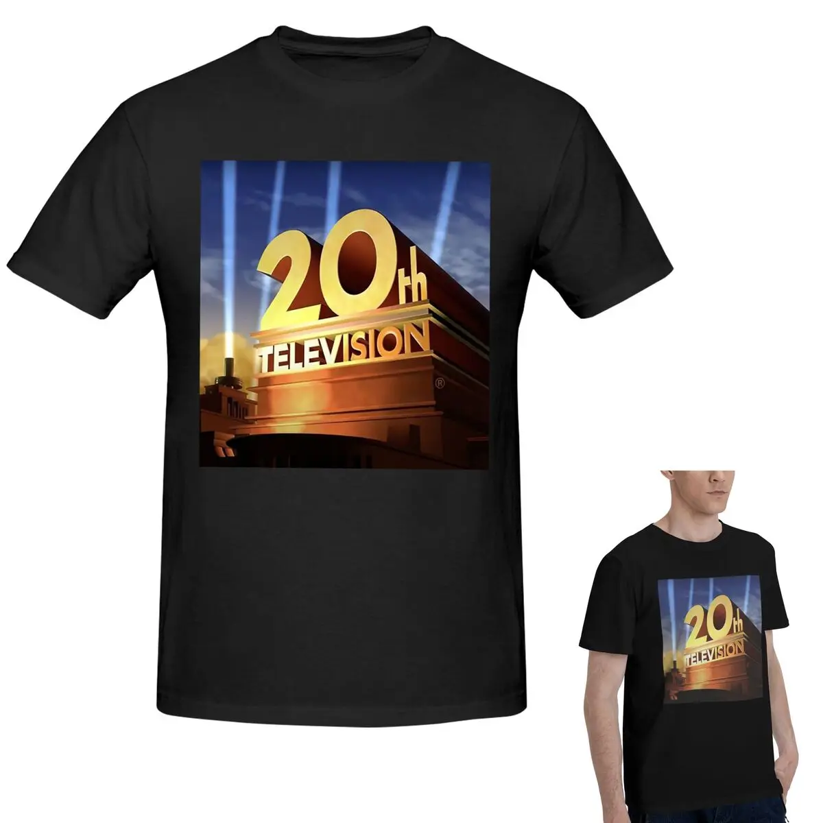 

100% хлопок, футболка с лисой 20-го века, мужская забавная футболка большого размера, мужские летние рубашки с круглым вырезом, топы, S-6XL