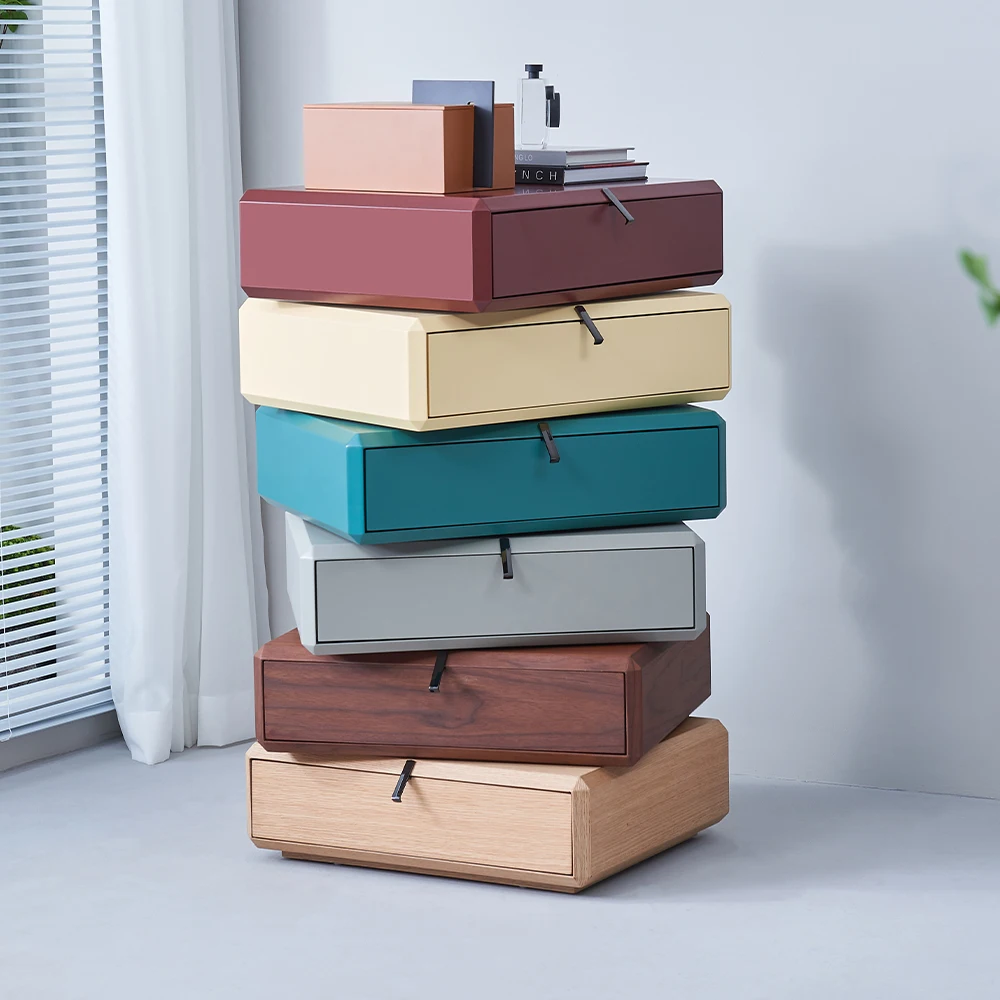 360 degree rotating 6 drawer locker modern wooden bedroom furniture