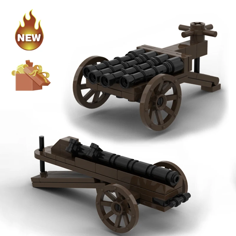 Medieval War Artillery Ww2 Organ Guns Moc Cannon Mini Bomb Models Blocks Toys Kids Gift For Boys Girls 2023 Diy Bricks Juguetes