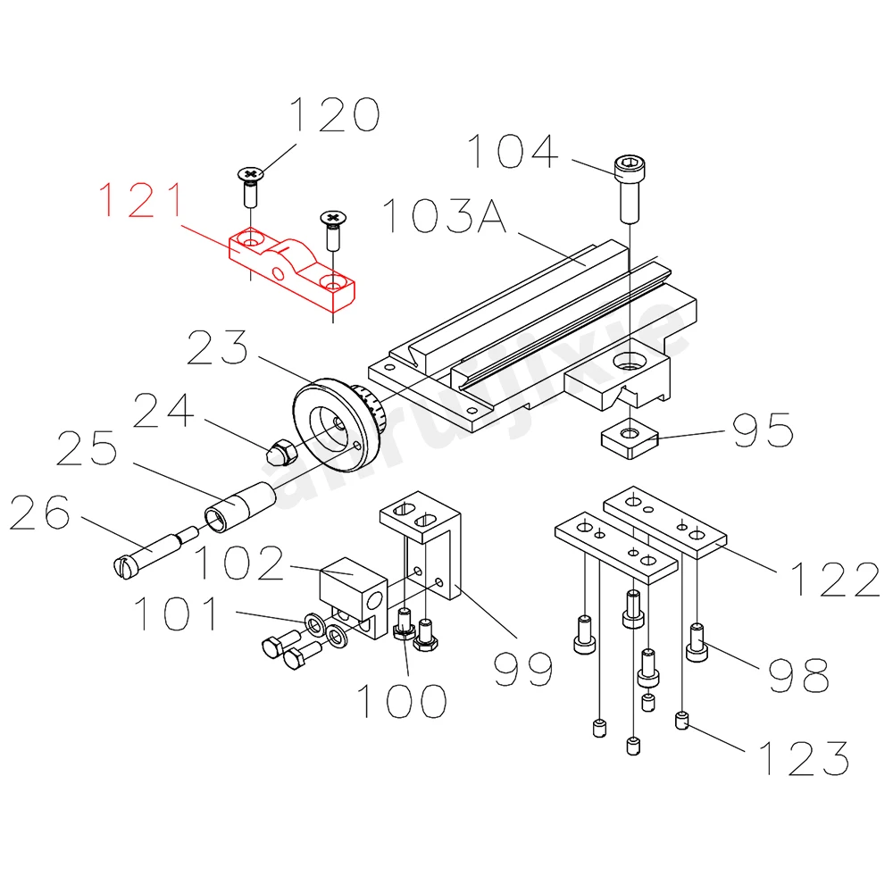 Screw Support  SIEG C0-121&JET BD-3 Mini Lathe Machine Screw Bracket