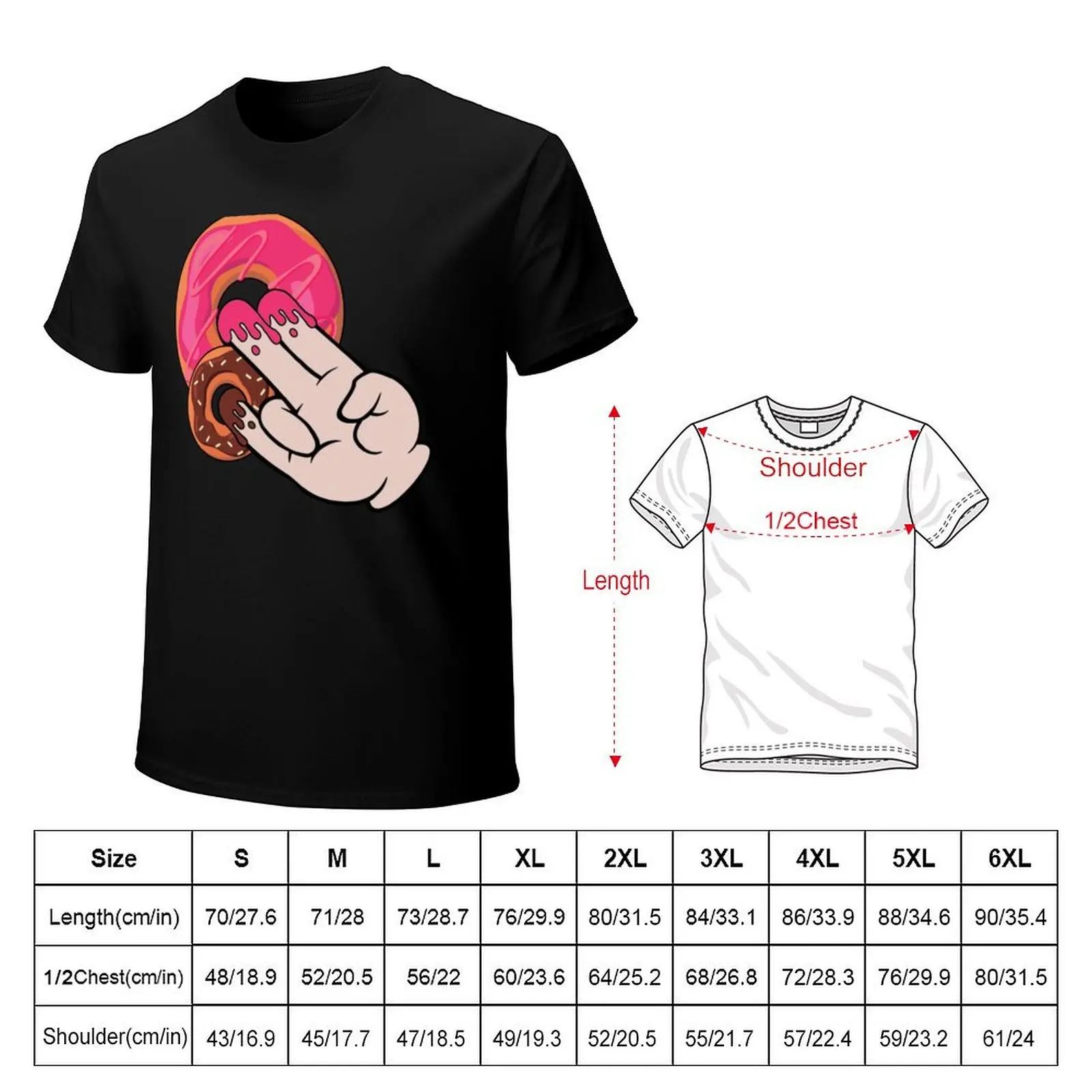 Funny Magic Hand Shocker Dirty Humor - Cute Donut T-Shirt Art Pattern Printed Casual Top