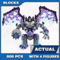 808pcs Nexoes Knights The Stone Colossus of Ultimate Destruction Shield Glider 10705 Building Blocks Set Compatible with Model