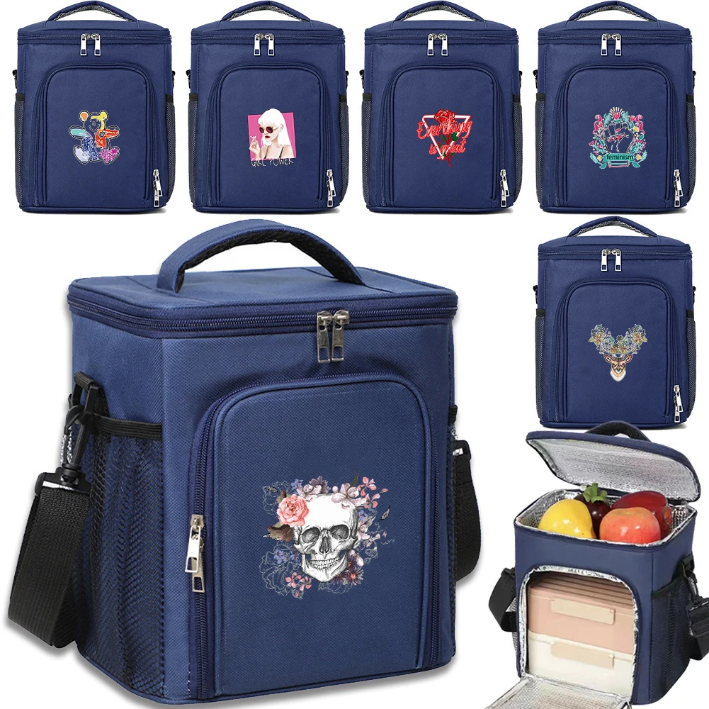 

Ice Pack Front Opening Double-layer Color Printing Series Portable Family Outdoor Activities Durable Simplicity Insulated Bags