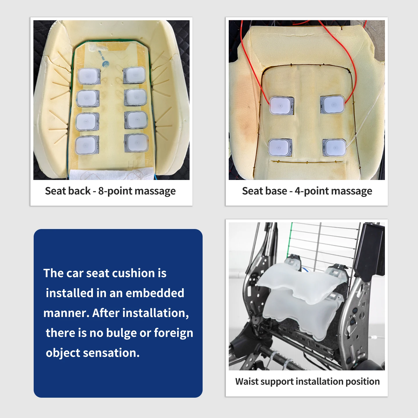 12+2‑Point Pneumatic Massage Lumbar Support System Car Massage Seat Modification Accessories Function Upgrade Kit