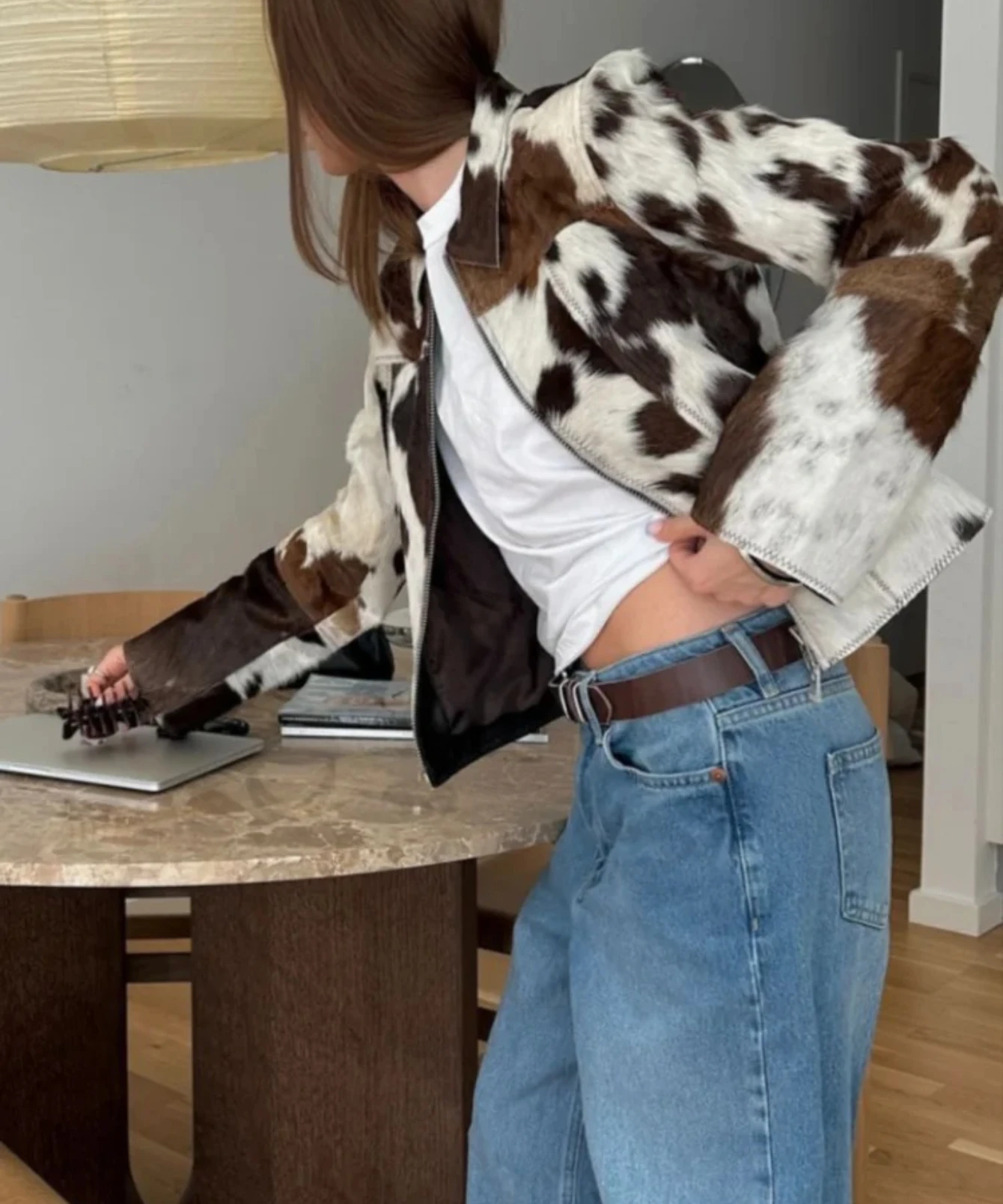 

Новая осенняя модная женская уличная одежда: элегантная укороченная куртка с принтом, женская ретро-куртка с отложным воротником, пуговицами и длинными расклешенными рукавами, верхняя одежда для женщин