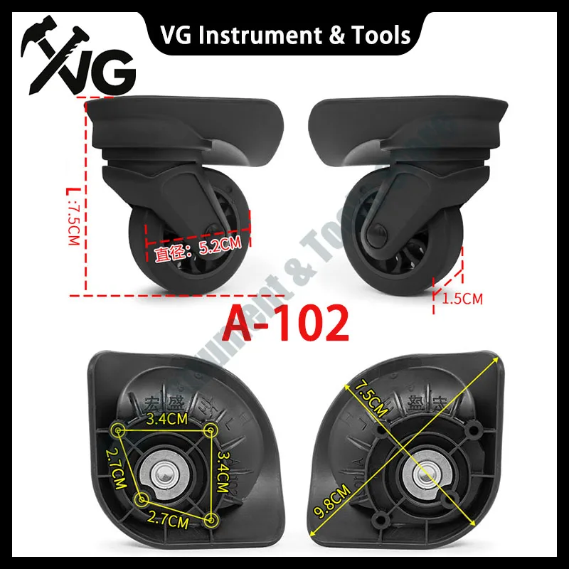 new A-102 travel luggage universal wheel roller A102 trolley case pull baggage box suitcase swivel castors replacement