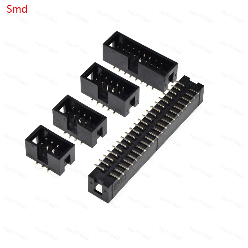 5/10Pcs DC3 1.27/2.0/2.54mm Dip/SMD/Right Angle 6/8/10/16/20/26/34/40/50Pin Male Socket Straight Idc Box Headers Cable Connector