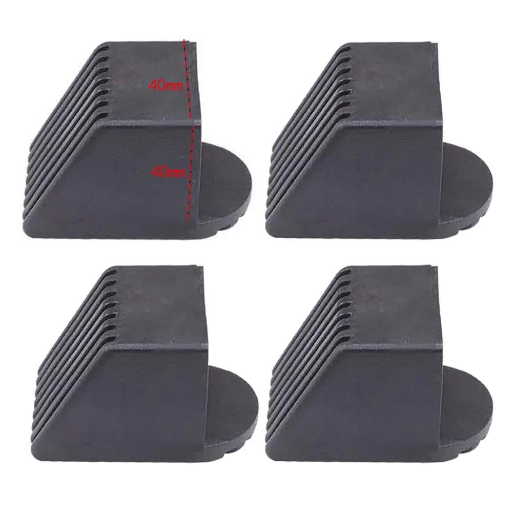 4pcs Plastic Square Tube Covers Square Tube Coat Chair Leg Cover Fitness Equipment Accessories Foot Cover Pipe Protective Covers